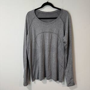 Lululemon Women's Swiftly Tech Long Sleeve Shirt Gray 18 Plus